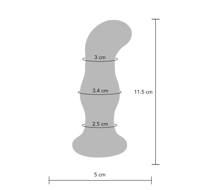 Szklany wibrujący korek analny plug 5 trybów 11 cm